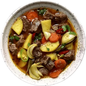 Guisado de carne e legumes