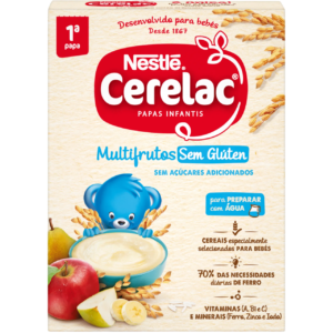 Papa Infantil Láctea Multifrutos 1ª Papa sem Glúten