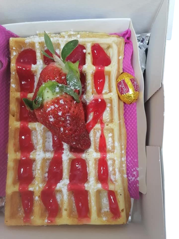 Waffle de Morango 🍓