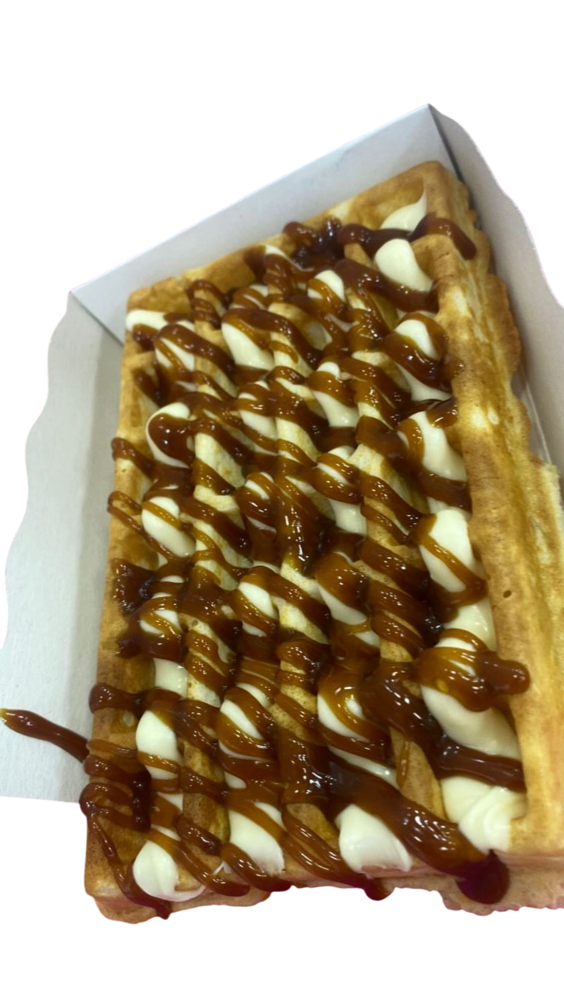 Waffle caramelo salgado & Chocolate branco
